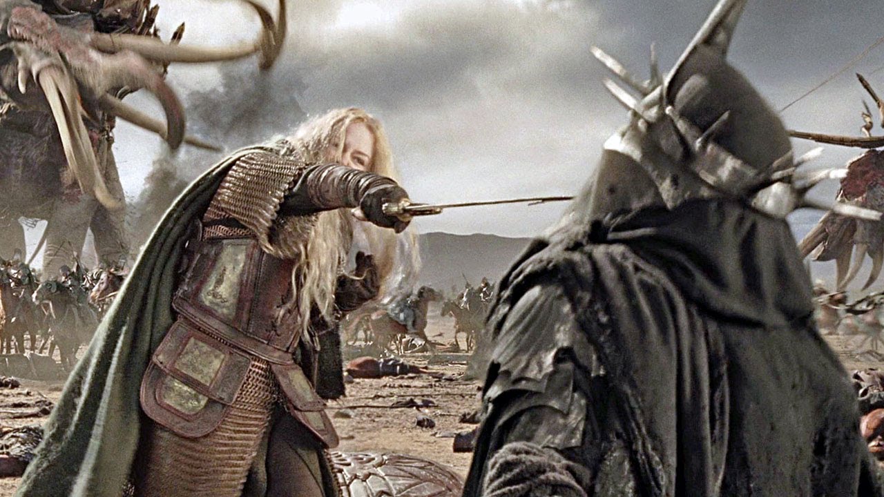 Eowyn kills the Witch King during the Return of the King